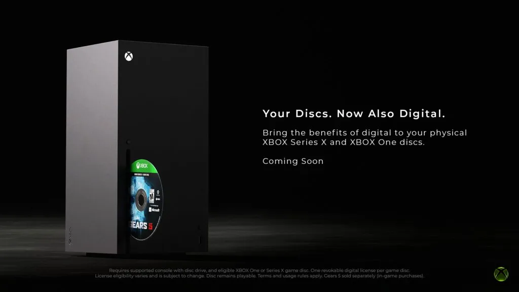 XBOX Insider official tweet preview card for the new Disc to Digital entitlement feature rolling out August 31.