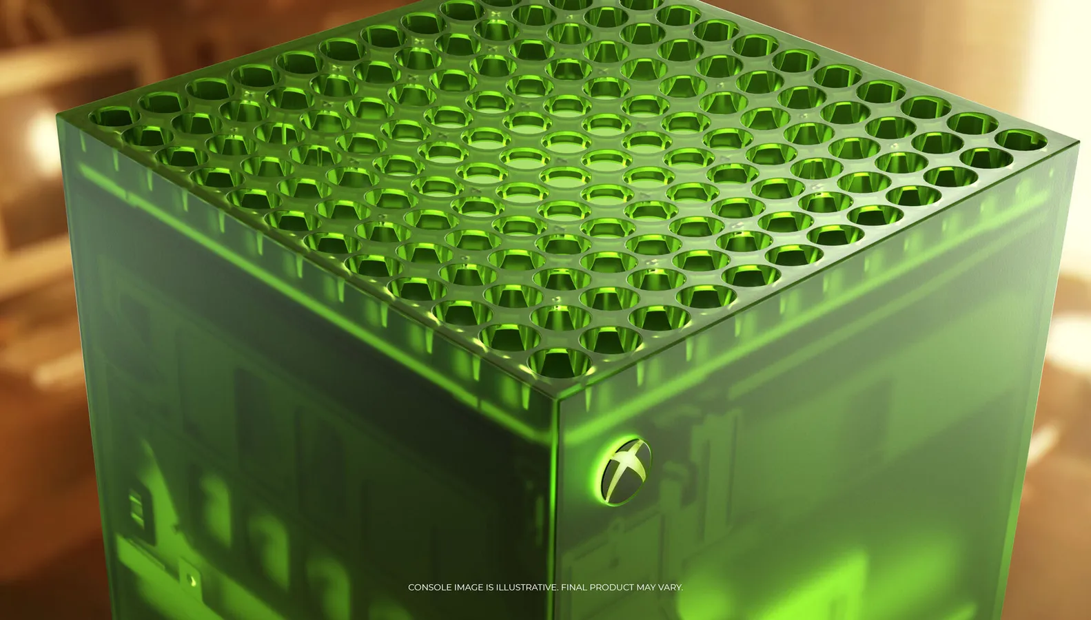 Xbox Series X25 Limited Edition console in translucent OG green with illuminated X logo