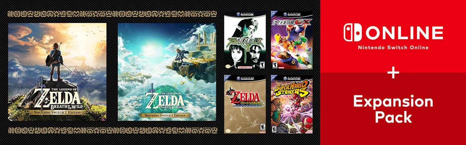 Nintendo Switch Online service promotional banner artwork