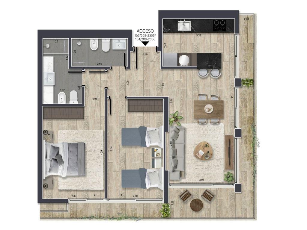 2 Bedroom Apartment with Forest View in Torres del Este - Photo 2