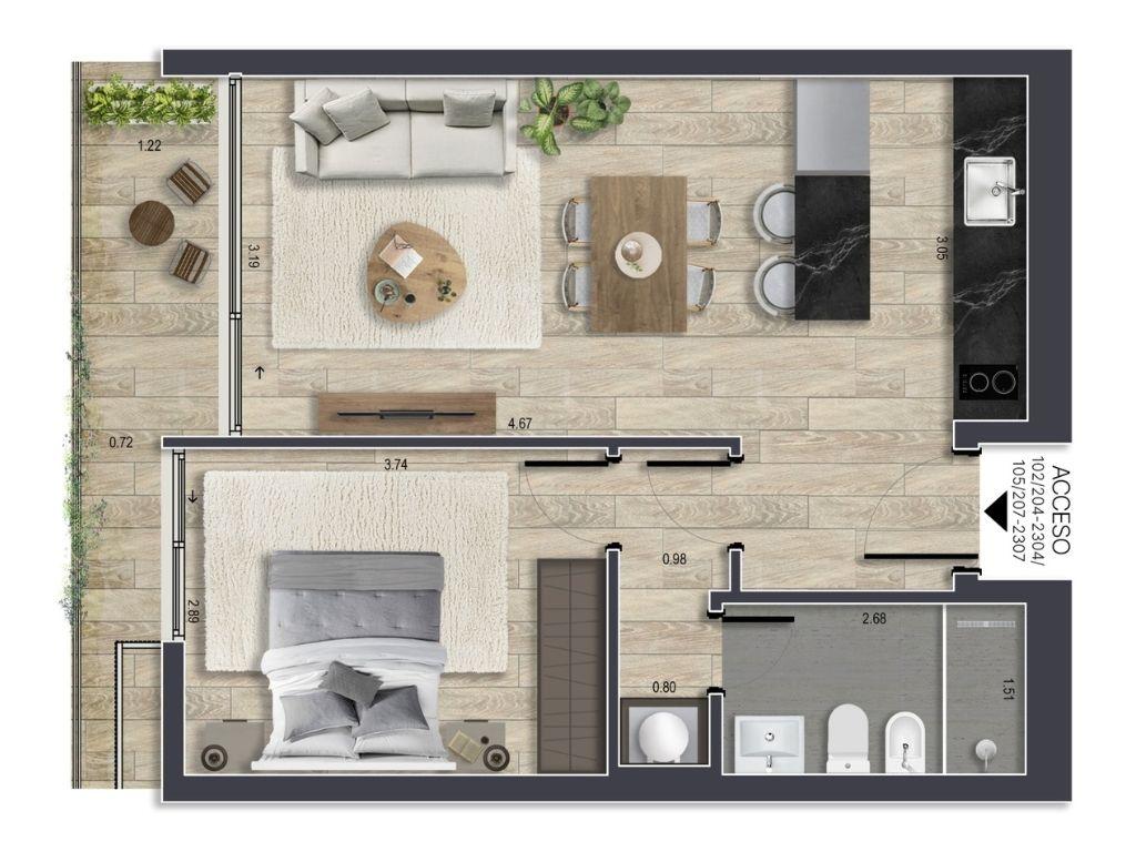 Apartamento de 1 Dormitorio con Vista al Bosque - Foto 2
