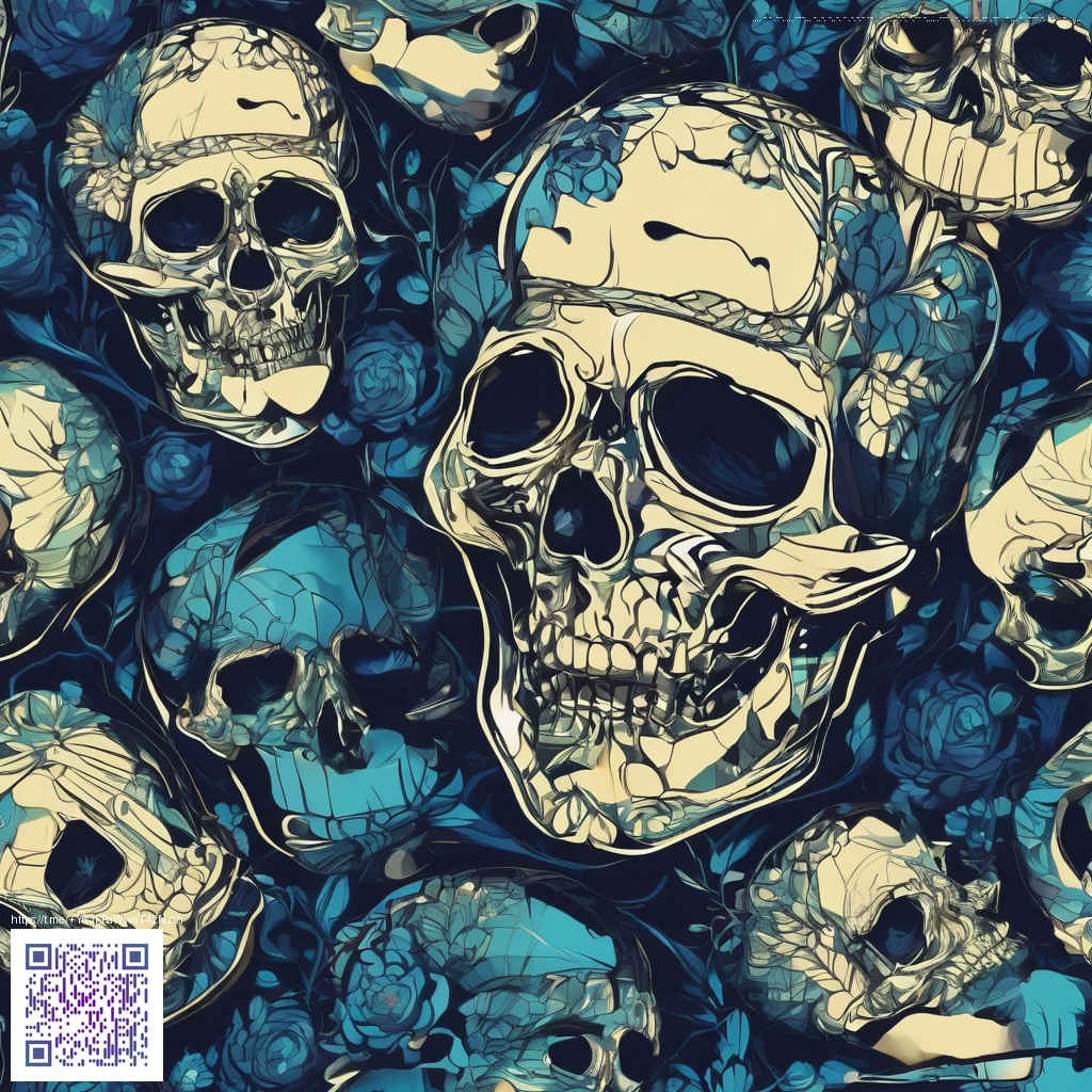 Abstract skulls overlay design with bold colors, inspiring creative portfolio visuals