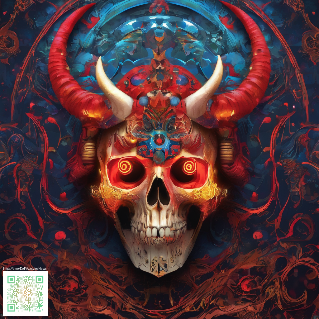 Abstract skulls overlay with digital motifs representing gaming and tech lighting