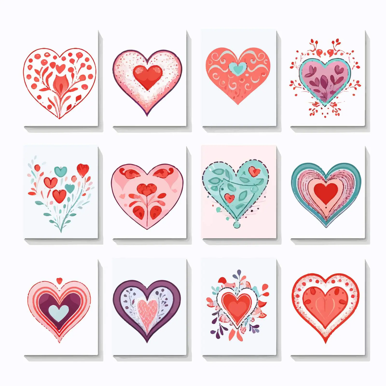 Retro Valentine's Day Greeting Card Templates — free download from Dotvec