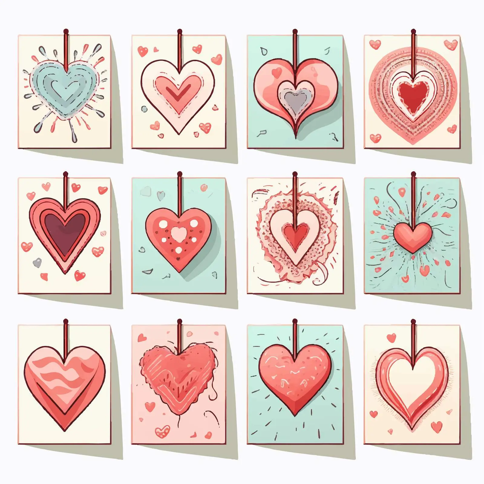 Retro Valentine's Day Greeting Card Templates – free card designs image from Dotvec