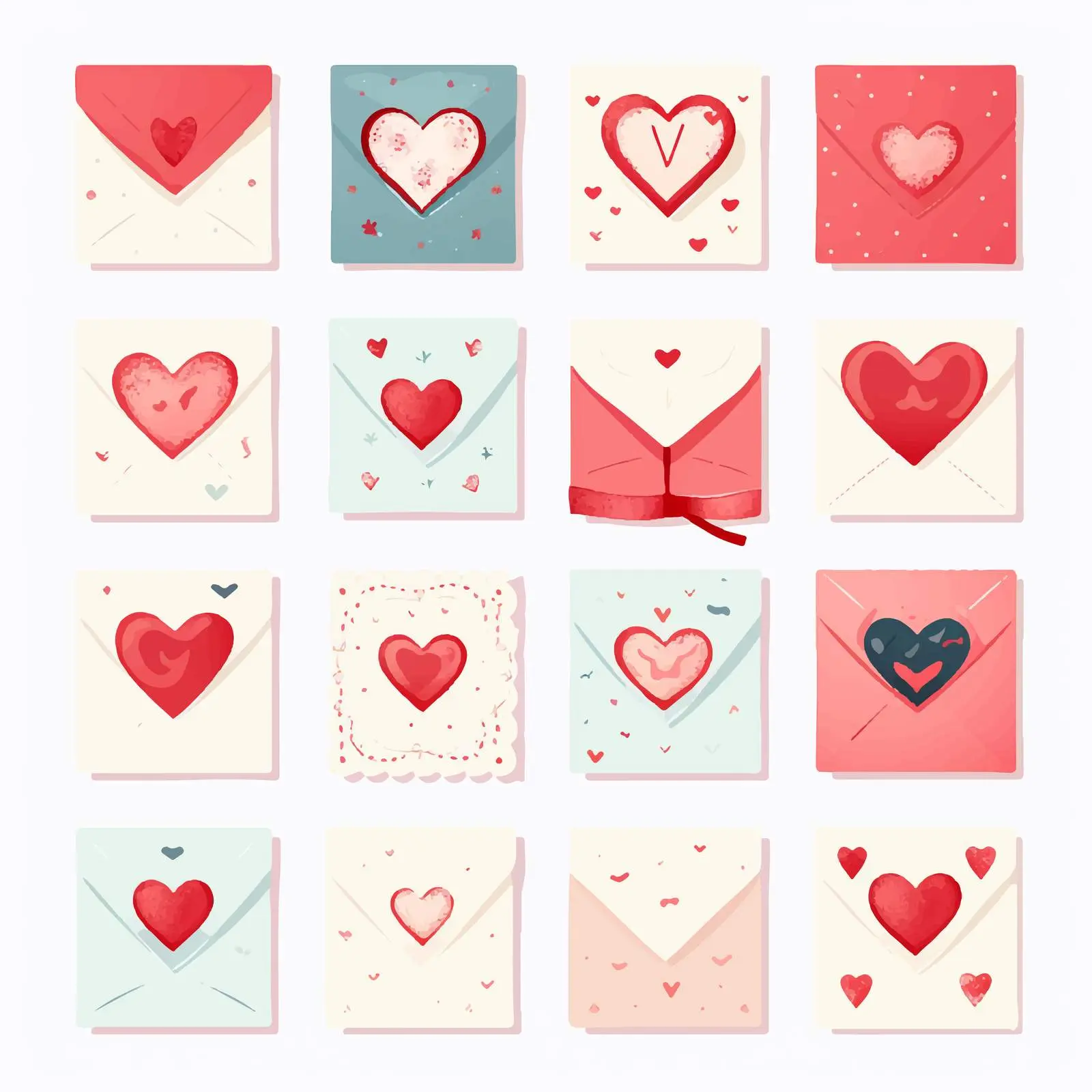 Retro Valentine's Day Greeting Card Templates — free download from Dotvec