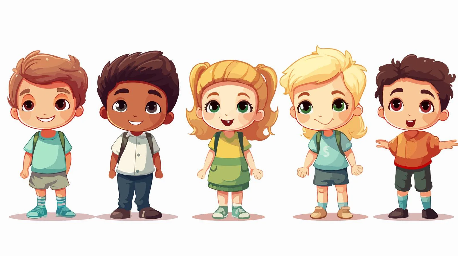 Cartoon Kids Vector Illustration — free download from Dotvec