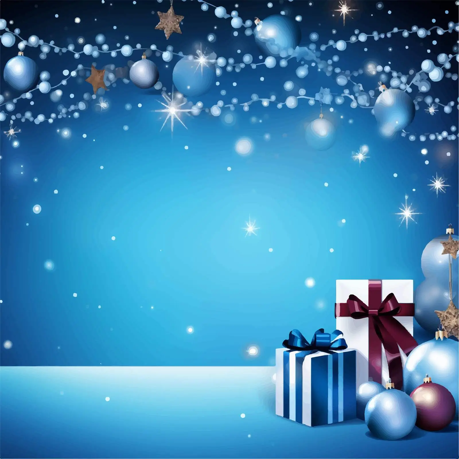 Festive New Year Banner Template with Decorative Border — free download from Dotvec