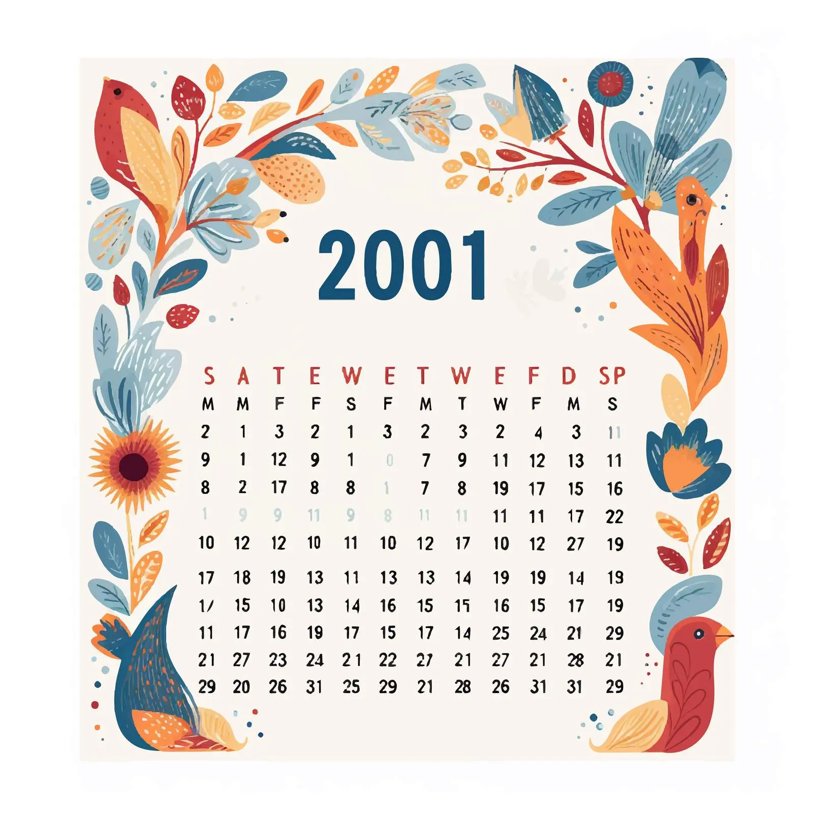 2020 Yearly Calendar Template for Planning — free download from Dotvec