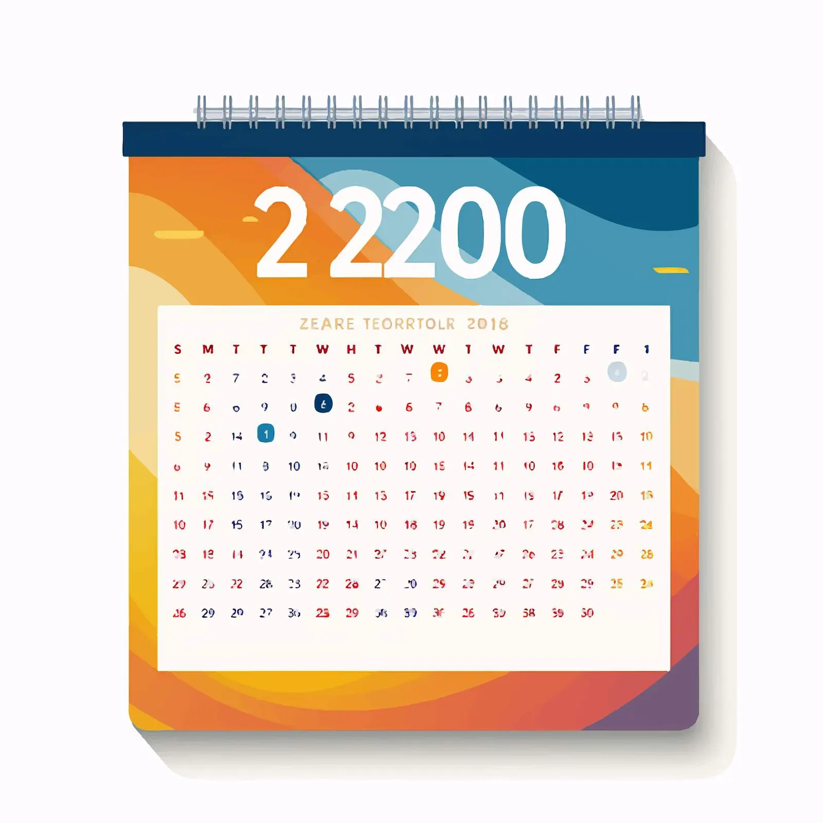 2020 Yearly Calendar Template for Planning — free download from Dotvec