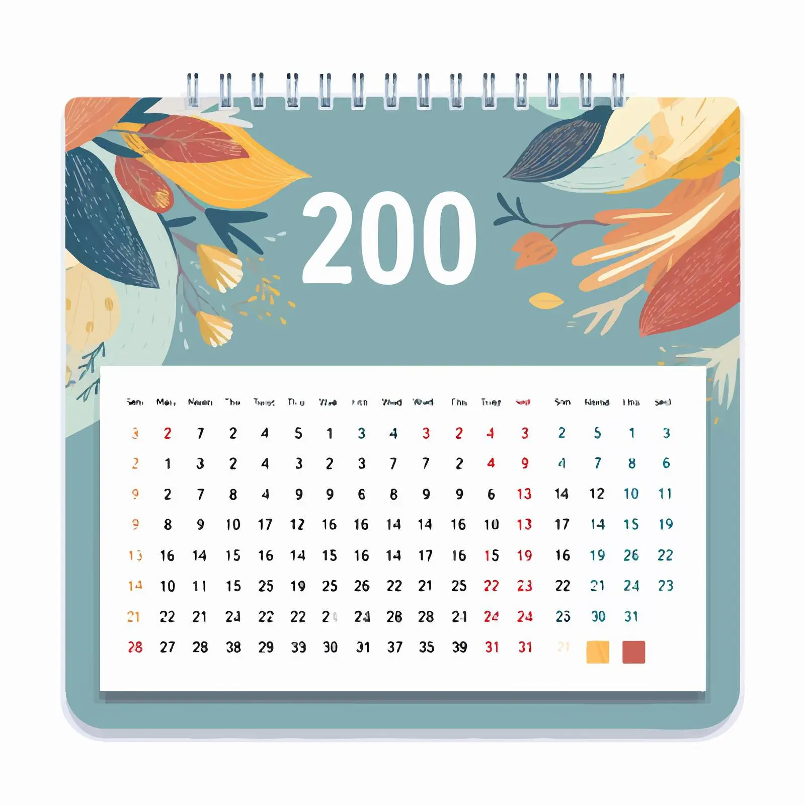 2020 Yearly Calendar Template for Planning — free download from Dotvec