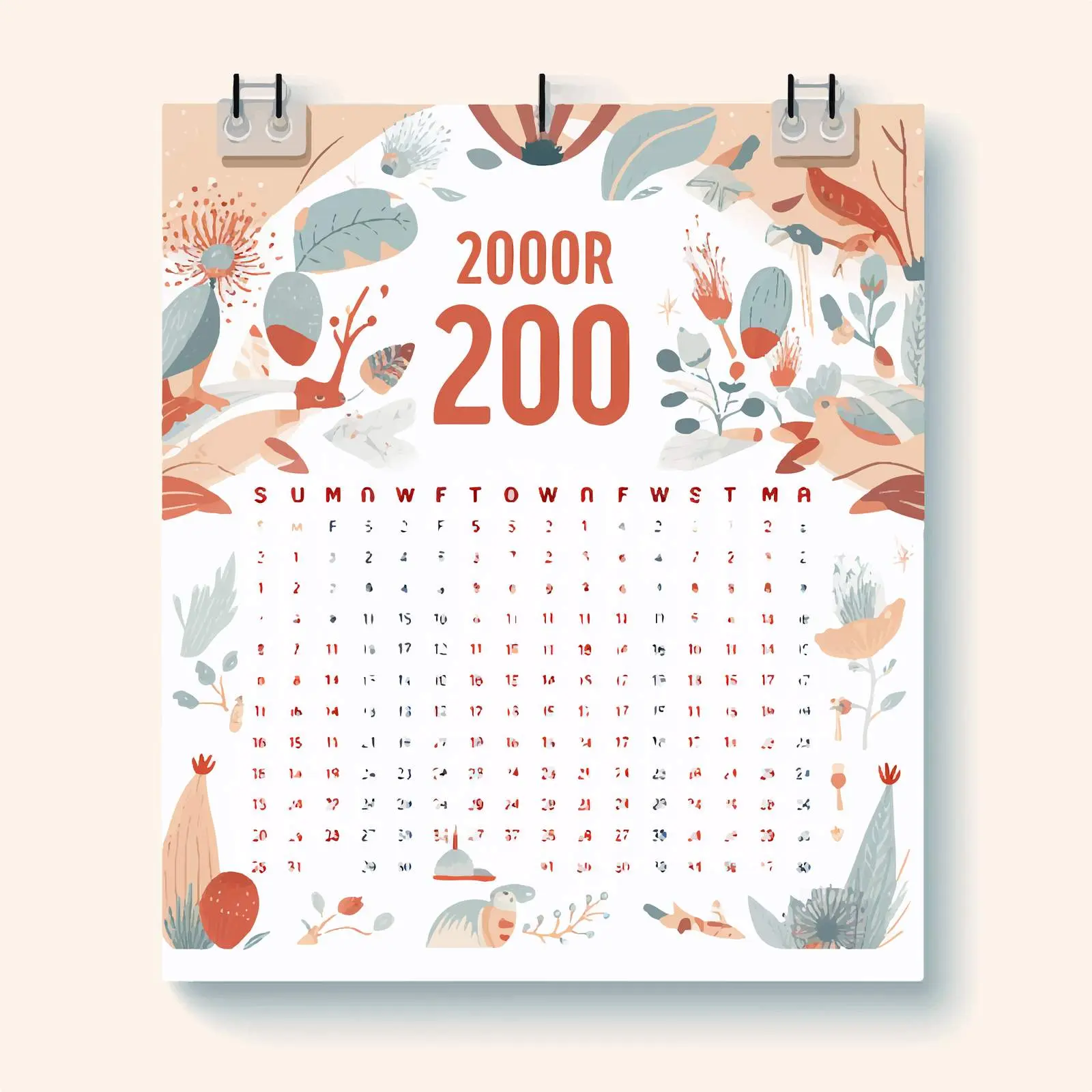 2020 Yearly Planner Calendar Template — free download from Dotvec