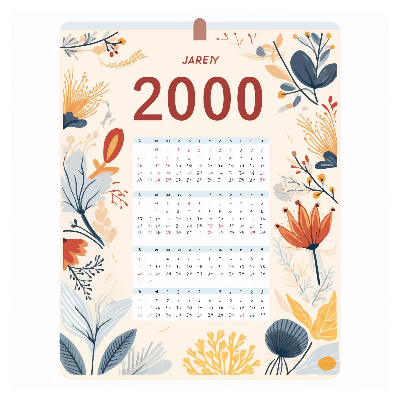 Universal Yearly Planner Calendar Template 2020 — free download from Dotvec