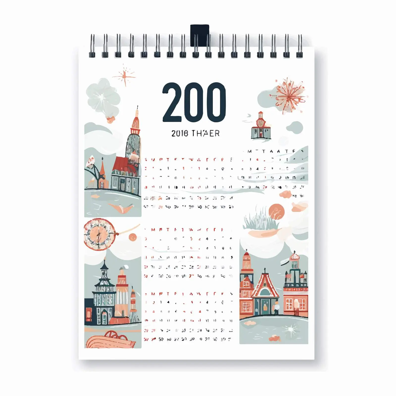2020 Yearly Calendar and Planner Template — free download from Dotvec