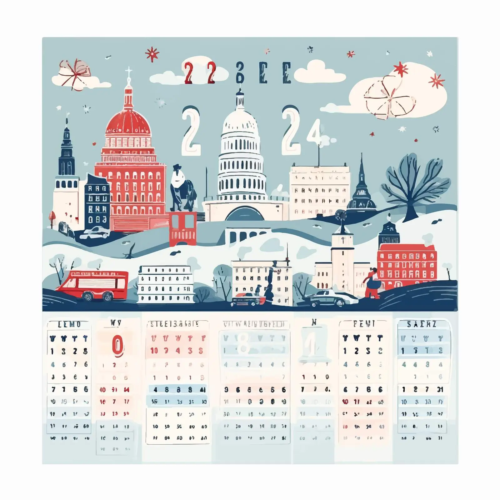 2022 Universal Yearly Planner Calendar Template — free download from Dotvec