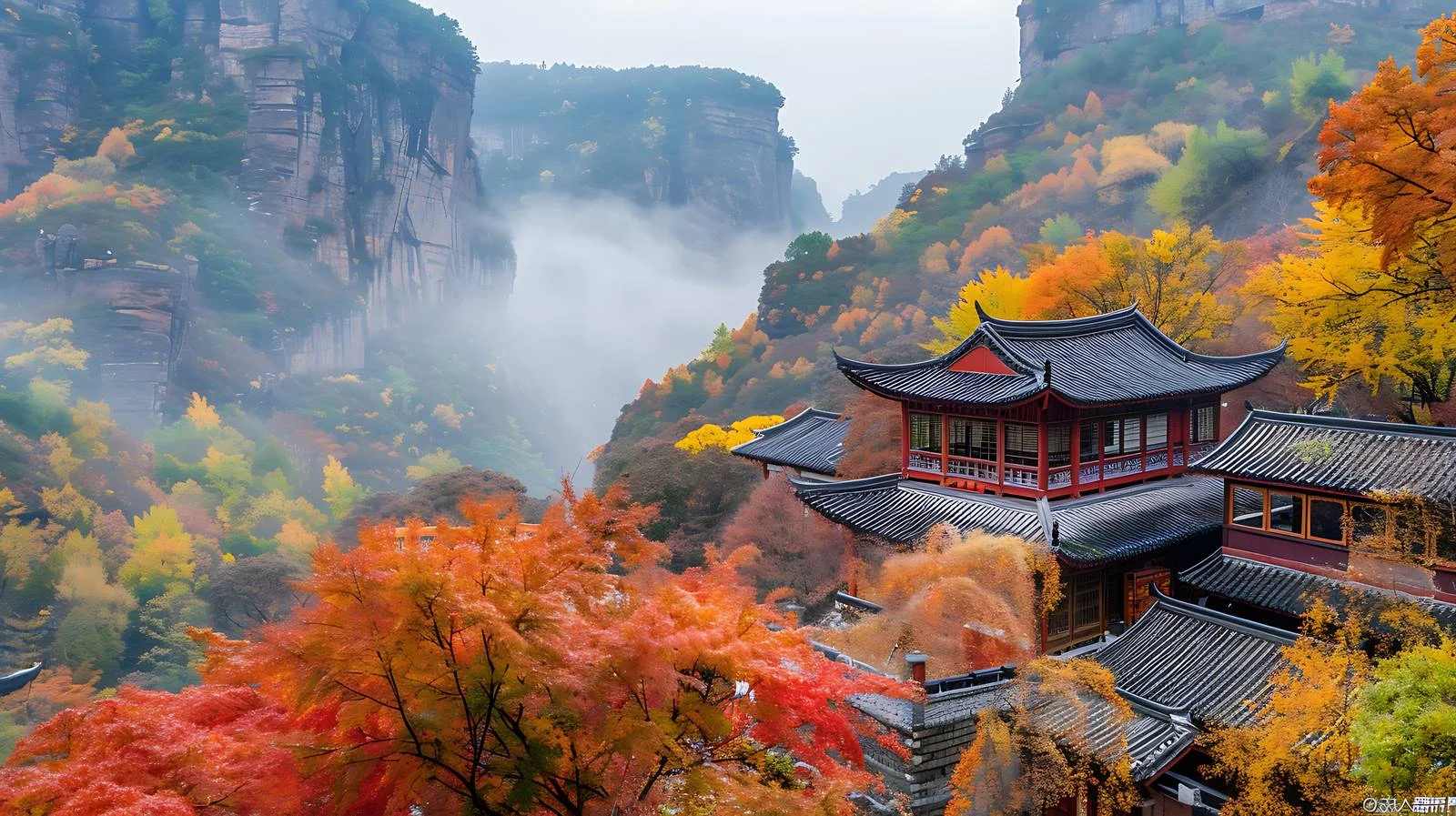 Vibrant Autumn Foliage in Southern Taihang — free download from Dotvec