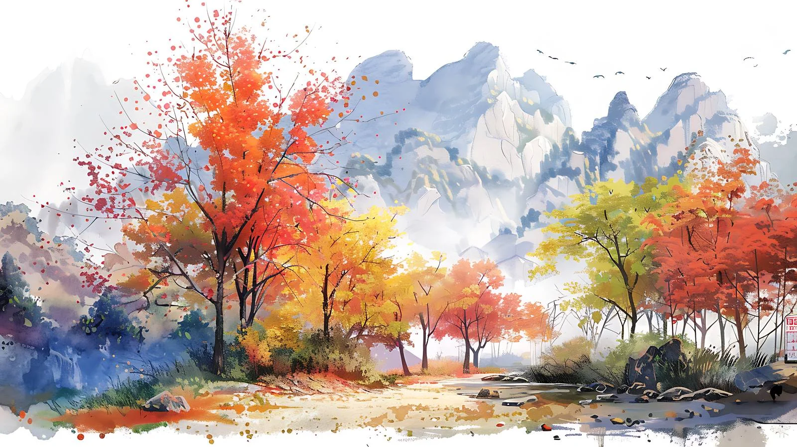 Vibrant Autumn in Southern Taihang Mountains — free download from Dotvec