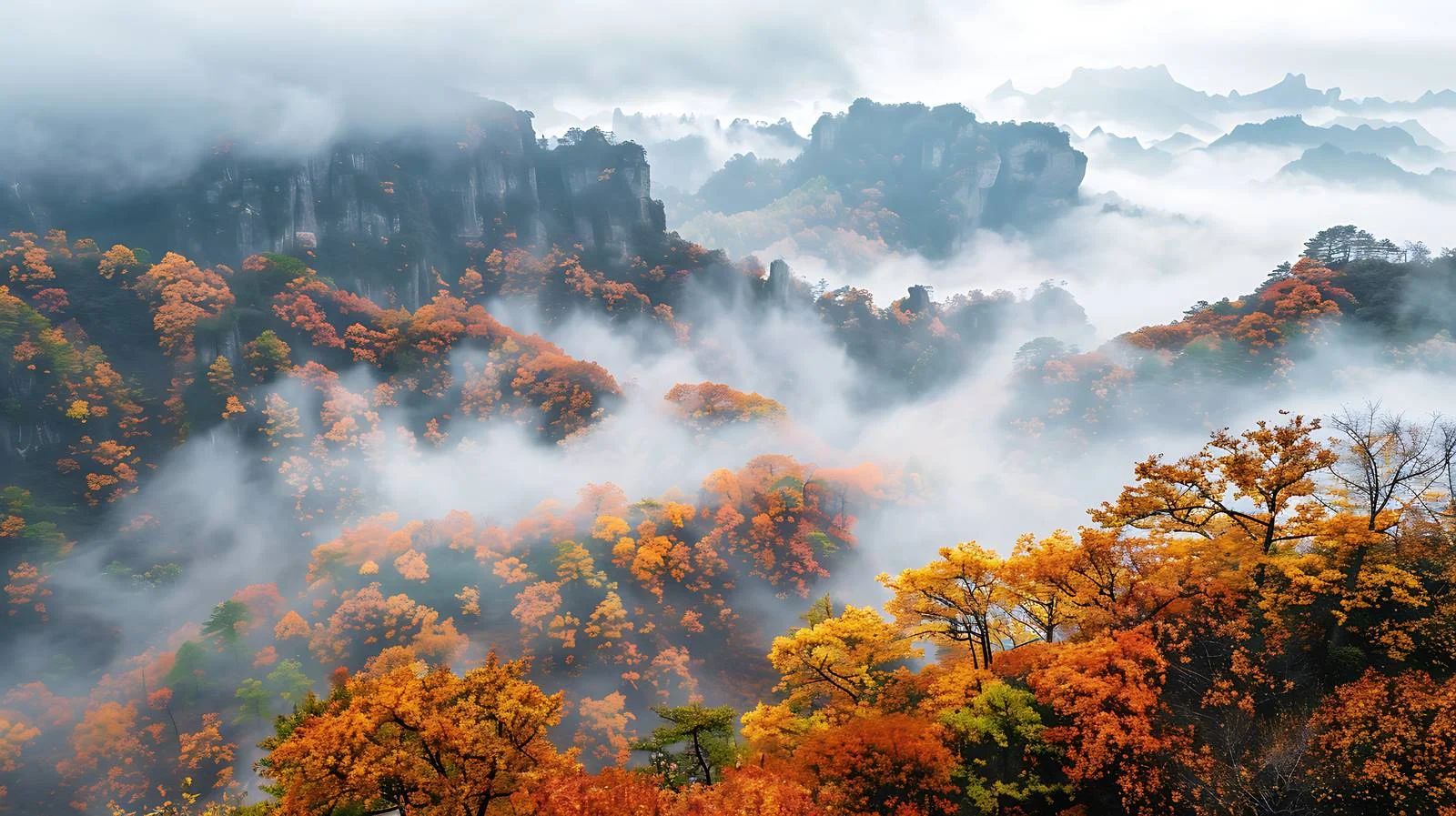 Vibrant Autumn Scenery in Southern Taihang — free download from Dotvec