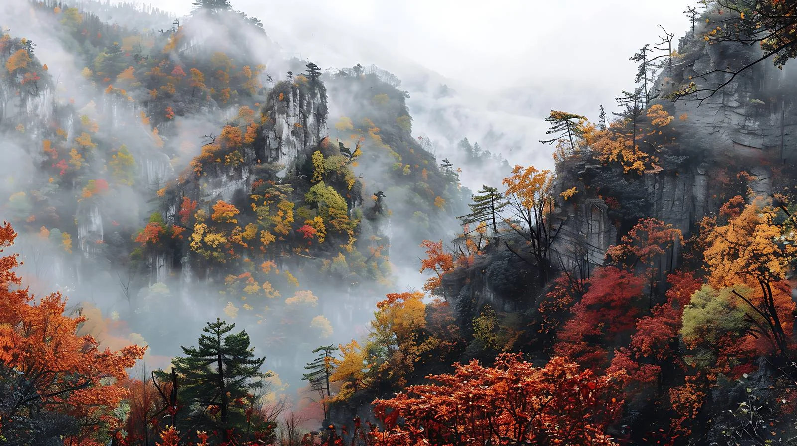 Vibrant Autumn Foliage in Southern Taihang — free download from Dotvec