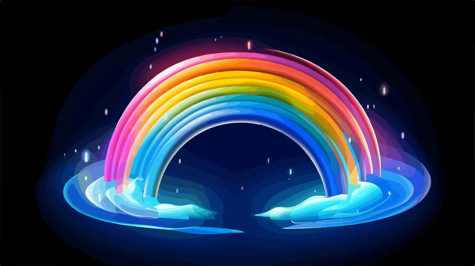 Rainbow Meteor Weather Forecast Icon — free download from Dotvec