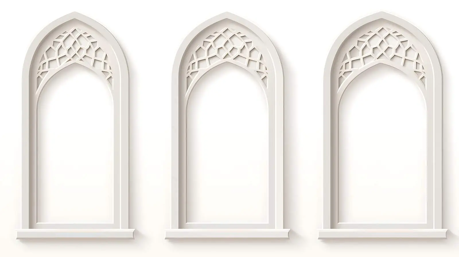 Realistic White Islamic Arabic Arch Design — free download from Dotvec