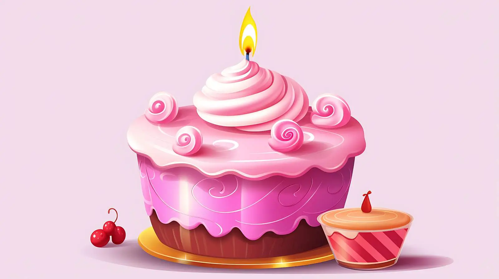 3D Floating Birthday Cake Render — free download from Dotvec