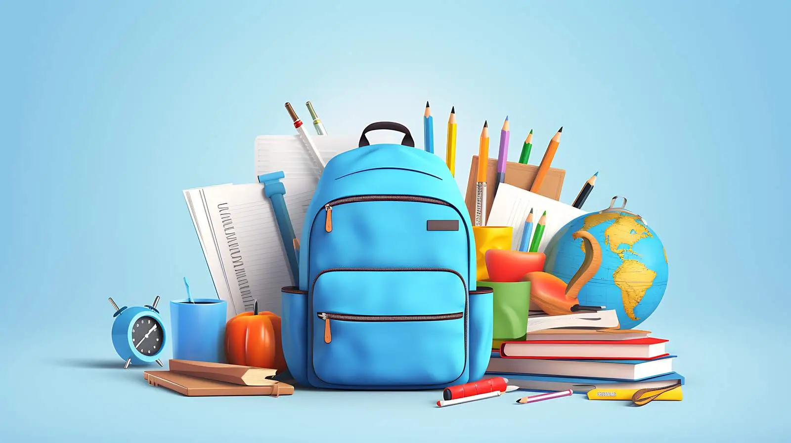 School Stationery Banner with Flying Colors — free download from Dotvec