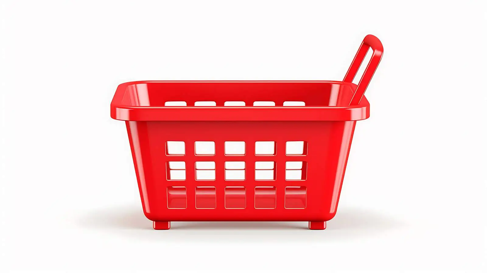 3D Shopping Basket Render Empty Cart — free download from Dotvec