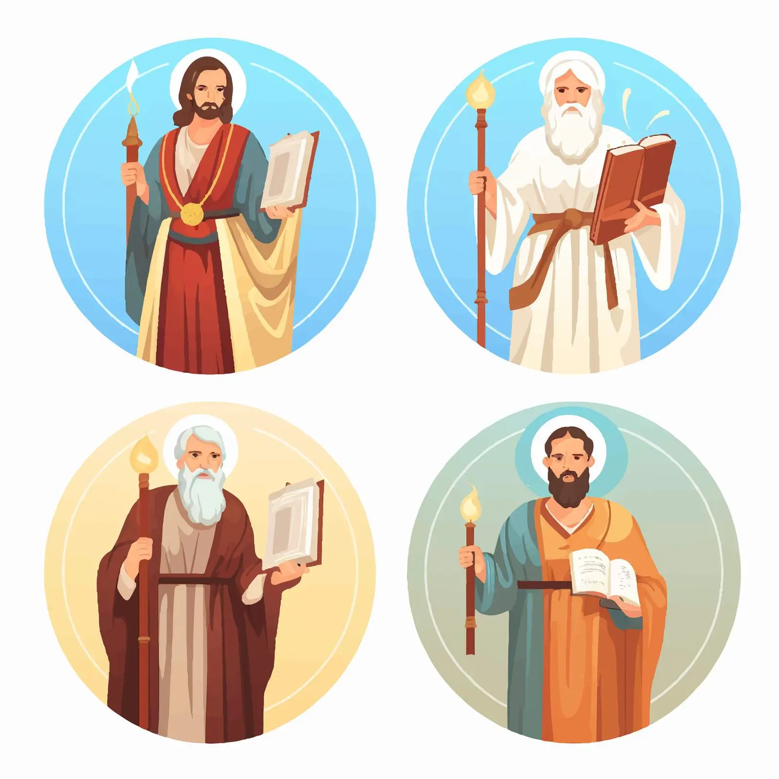 Symbols of The Four Evangelists: Luke and Mark — free download from Dotvec