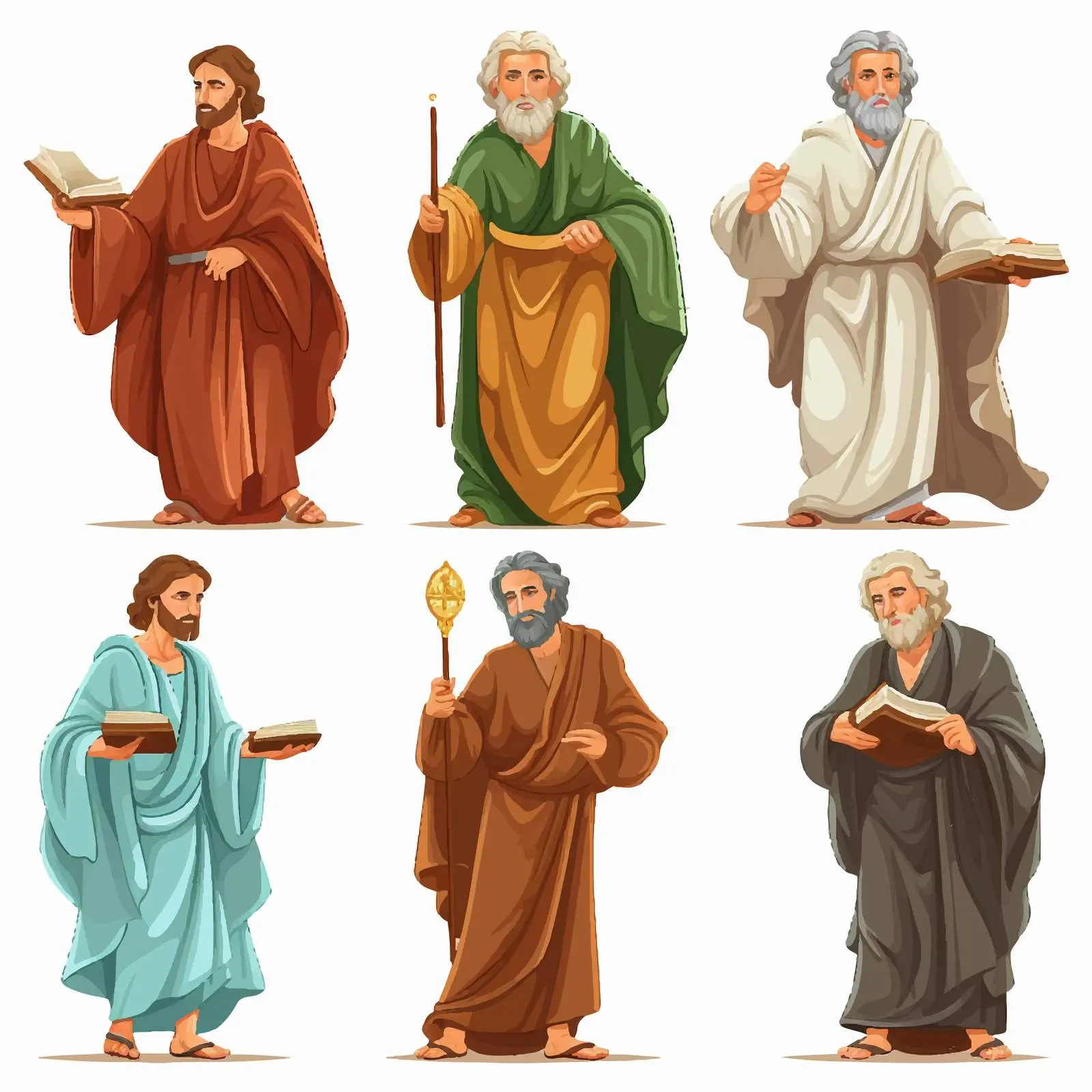 Symbols of the Four Evangelists – free religious vector image from Dotvec