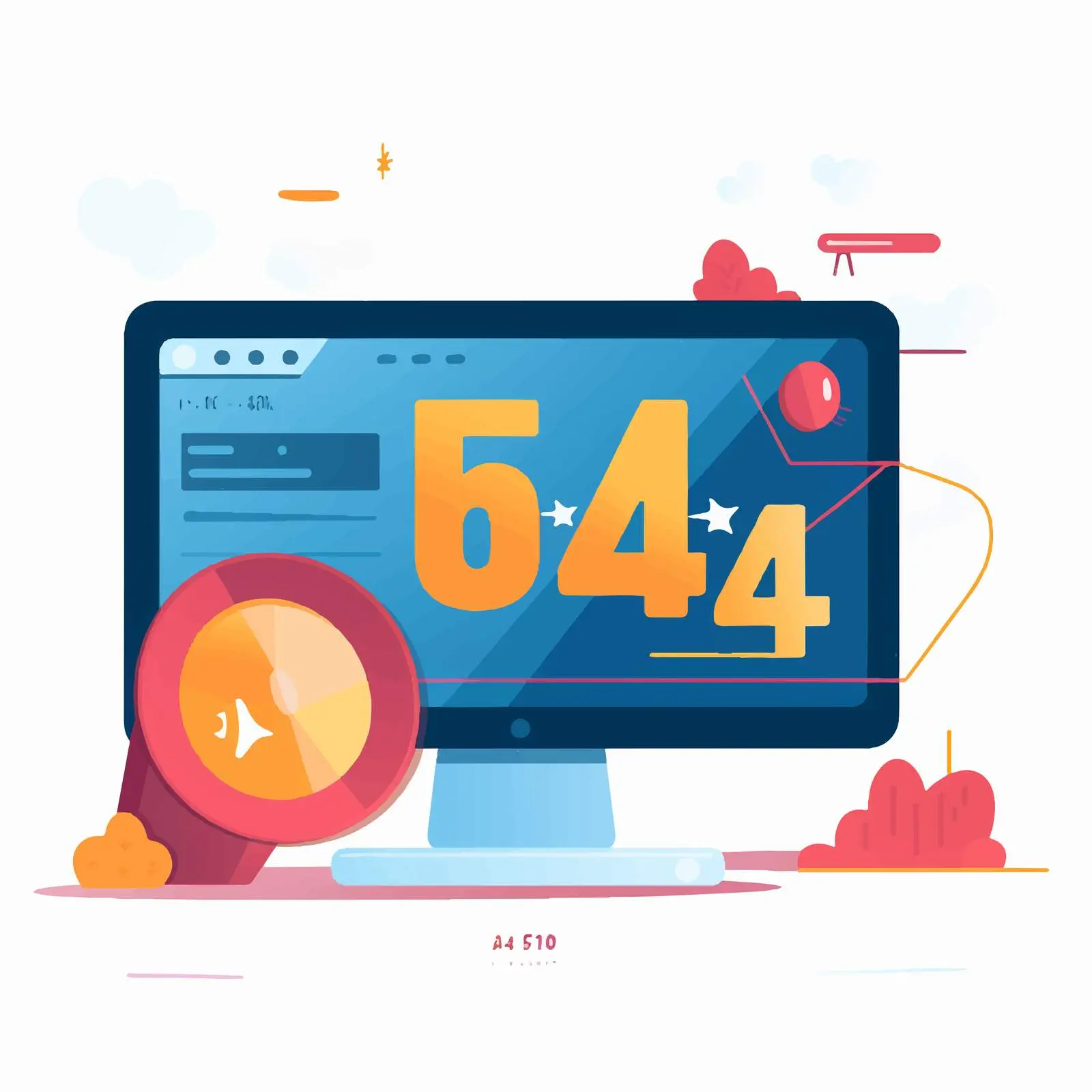 404 Error Page Design for Website Issues – free site error image from Dotvec