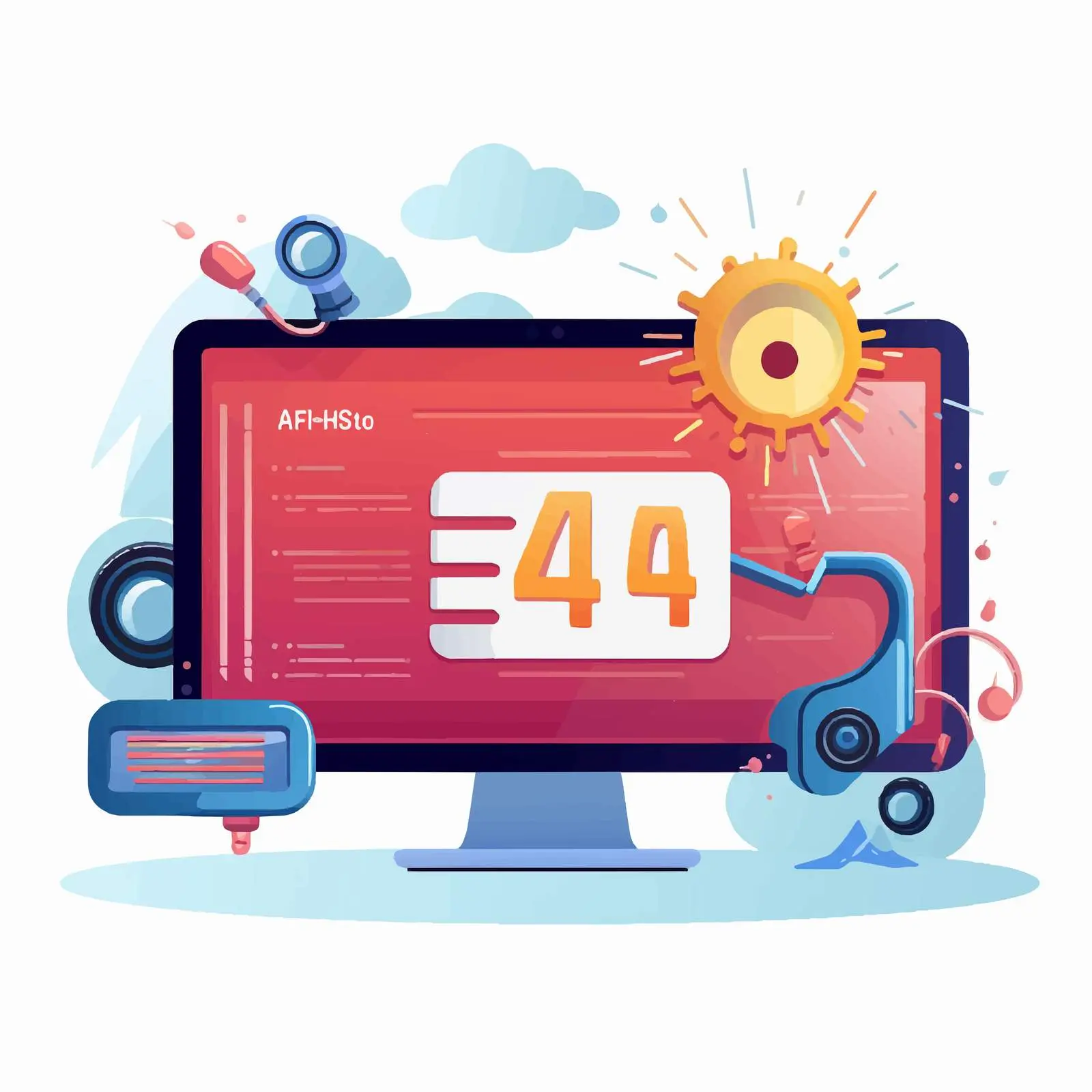 404 Error Page Not Found Vector Design – free site error image from Dotvec