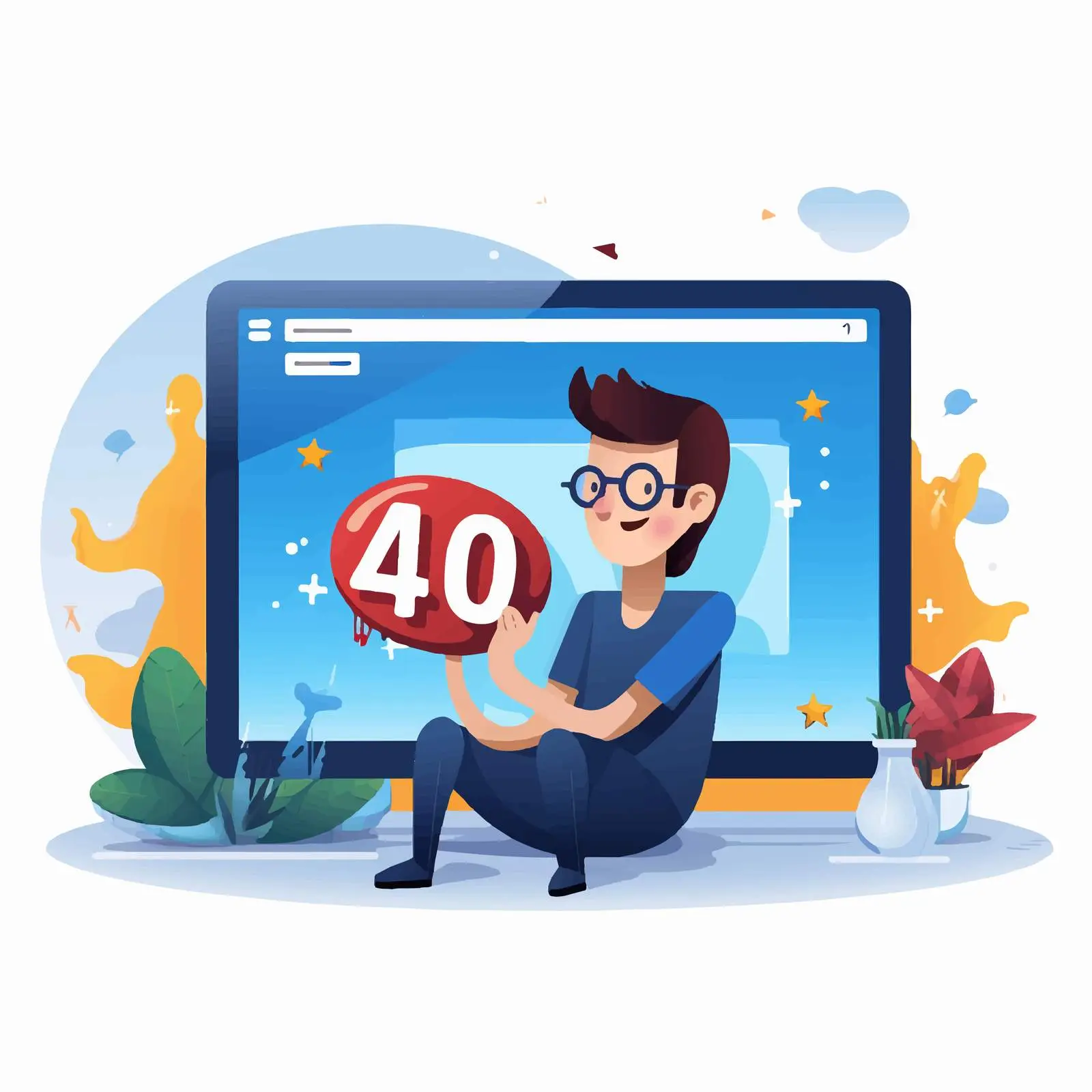 404 Error Page Not Found Vector Graphic – free site error image from Dotvec