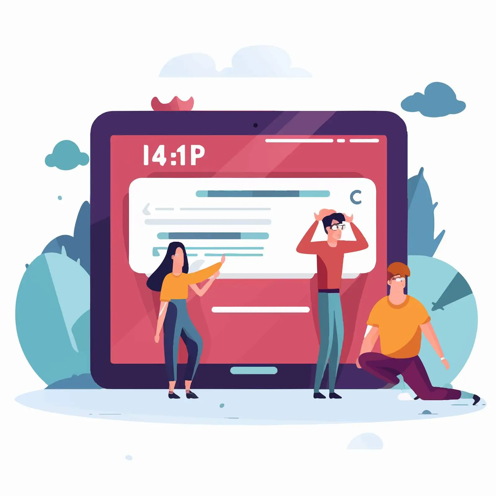 404 Page Not Found Error Vector Illustration – free site error image from Dotvec