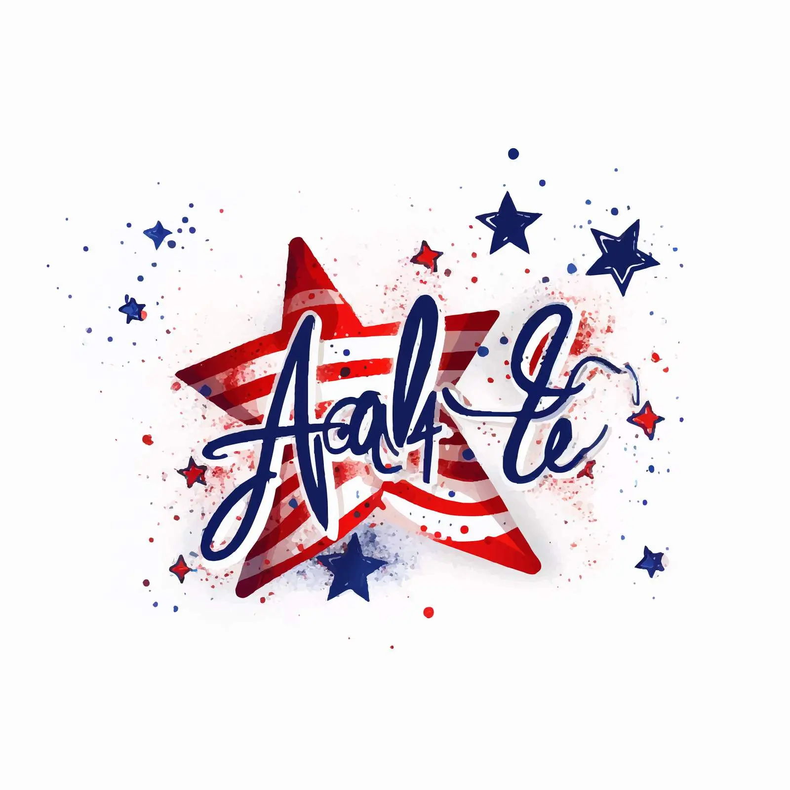 Handwritten 4th of July Cursive Lettering Vector — free download from Dotvec