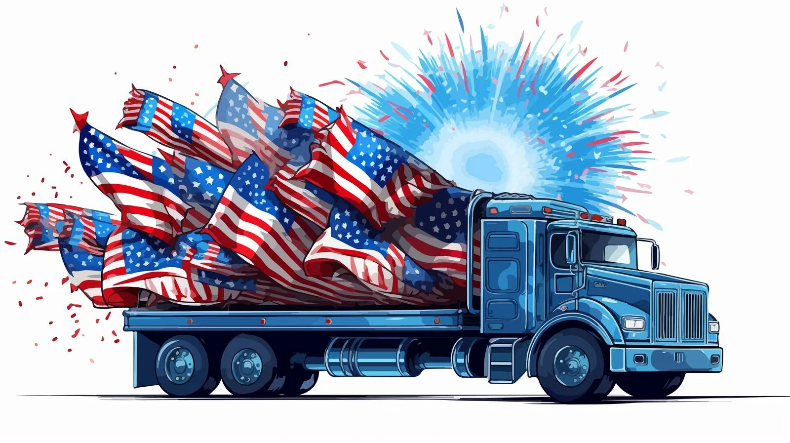 Independence Day Celebration Truck Carrying Rockets — free download from Dotvec