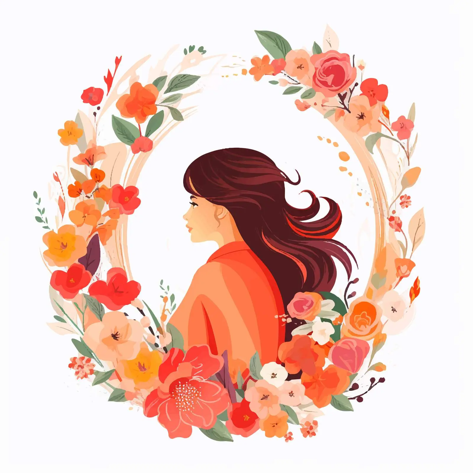 Women's Day Greeting Card Design with Flowers – free march image from Dotvec