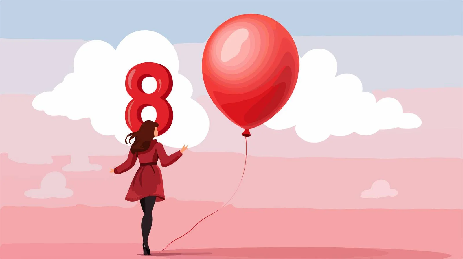 International Women's Day Cartoon Girl Vector — free download from Dotvec