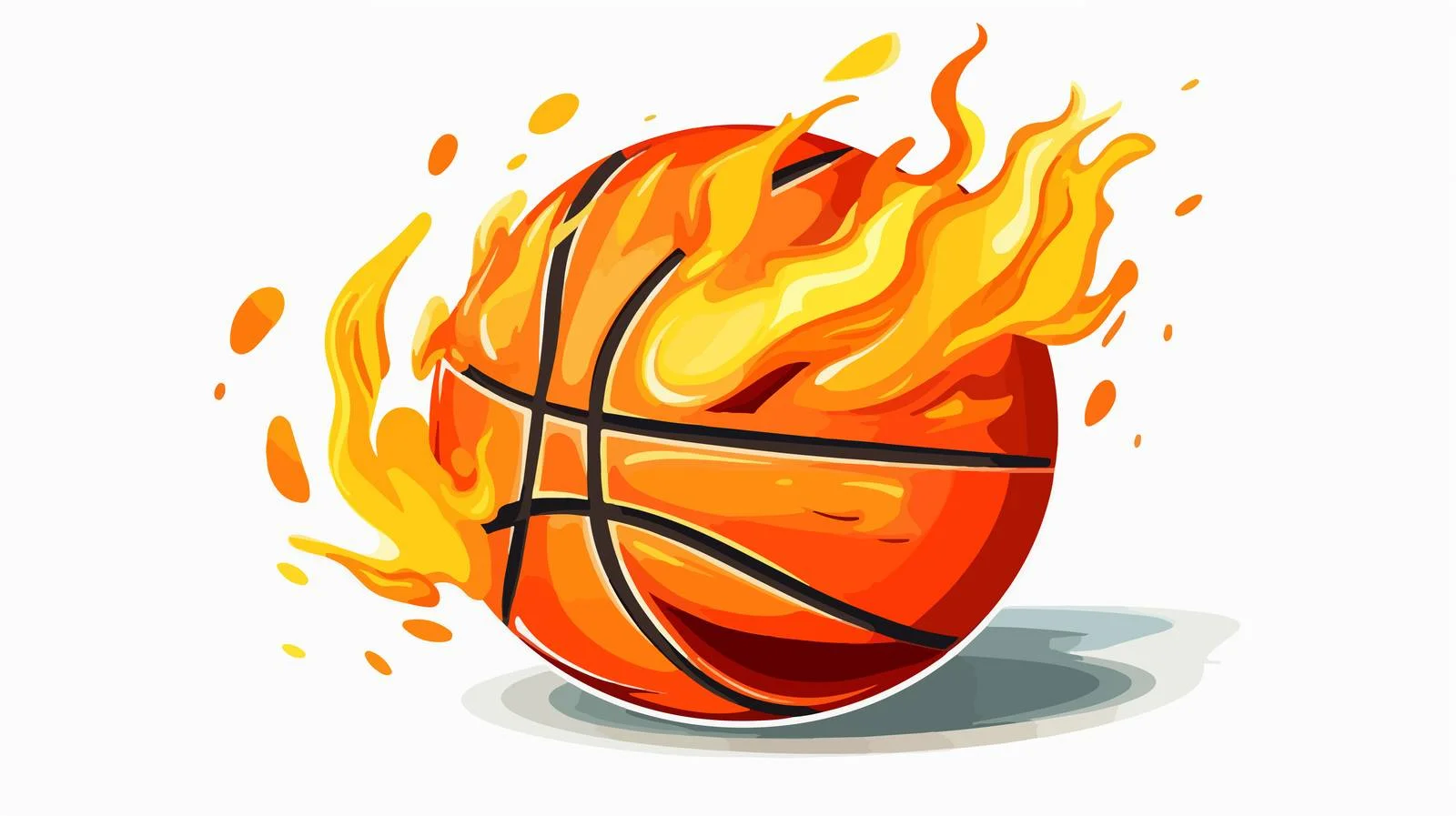 Basketball in Basket Action — free download from Dotvec