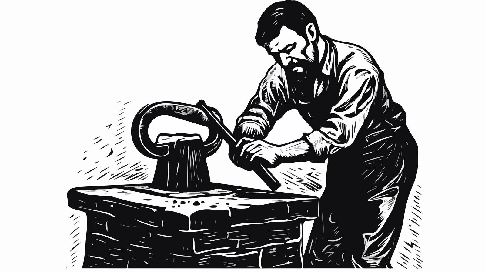 Blacksmith at Work – free blacksmith image from Dotvec