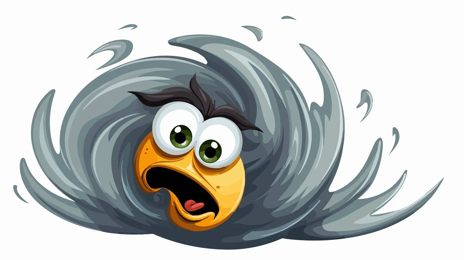 Whimsical Tornado Cartoon Character Illustration – free tornado image from Dotvec