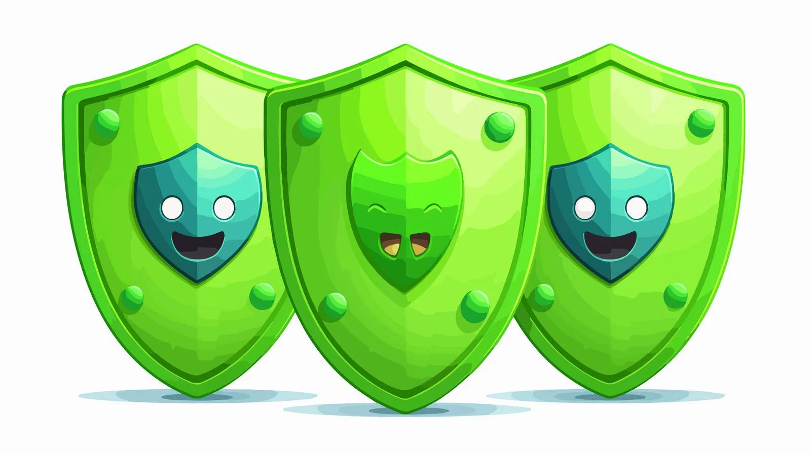Green Protective Shield Collection — free download from Dotvec