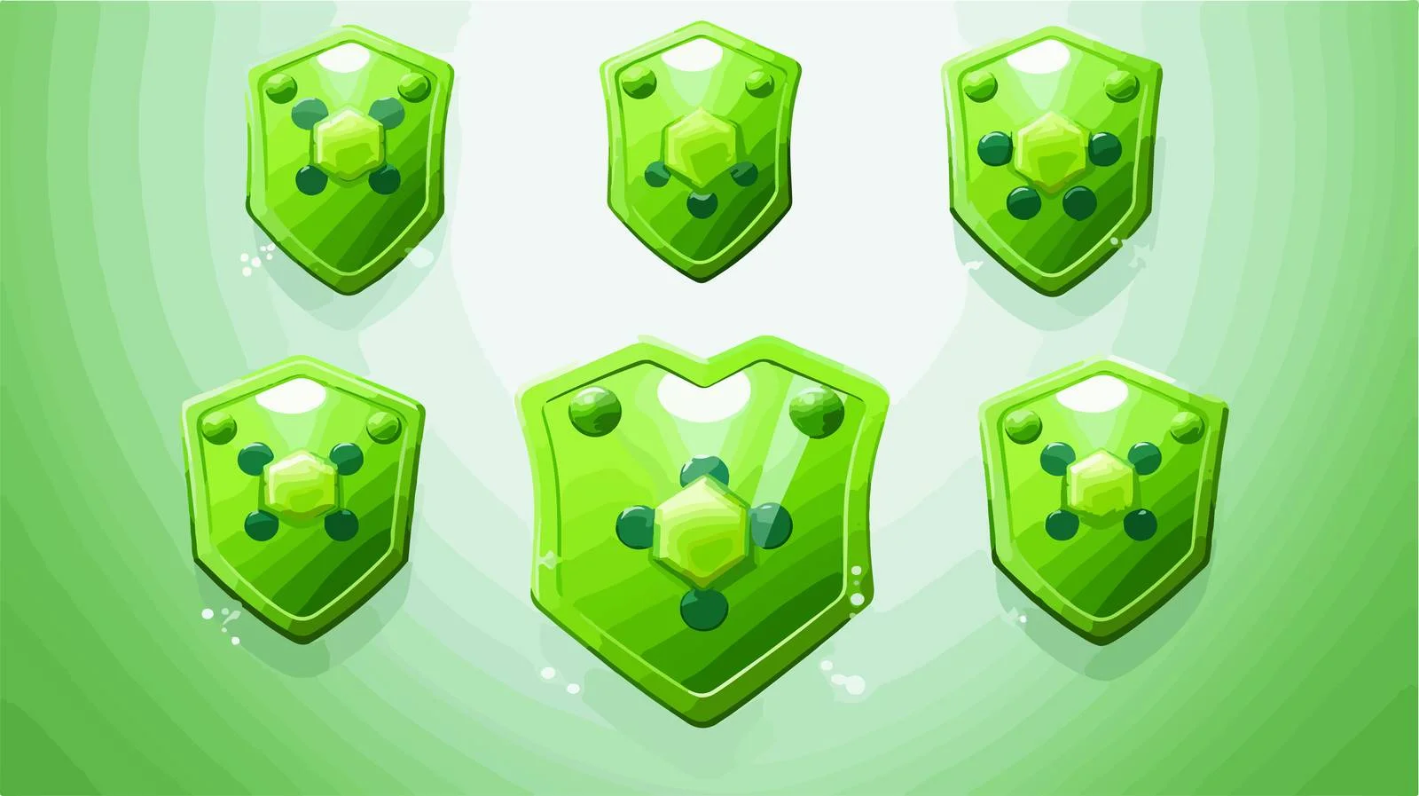 Green Protective Shields Collection Plus — free download from Dotvec
