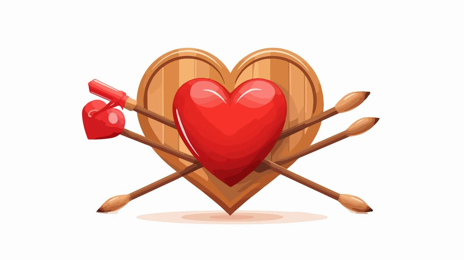 Cupik with Wooden Bow and Heart Darts — free download from Dotvec
