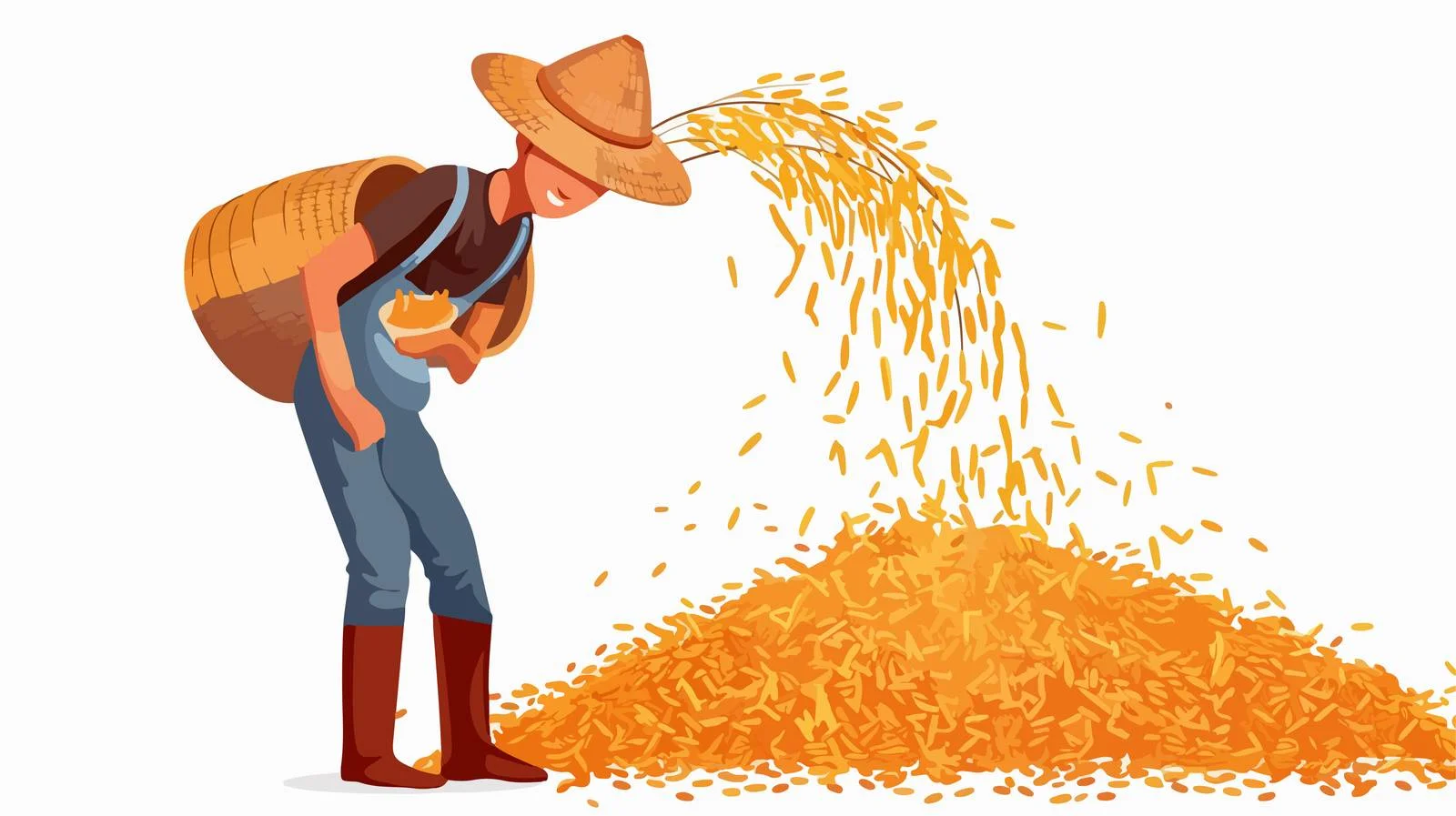 Pouring Rice into Mill — free download from Dotvec