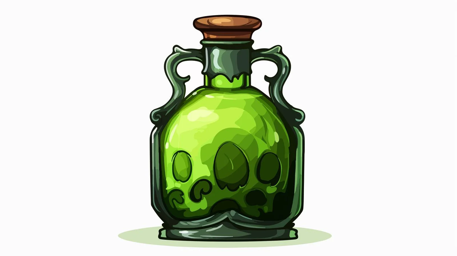 Witch Magic Potion Glass Bottle — free download from Dotvec