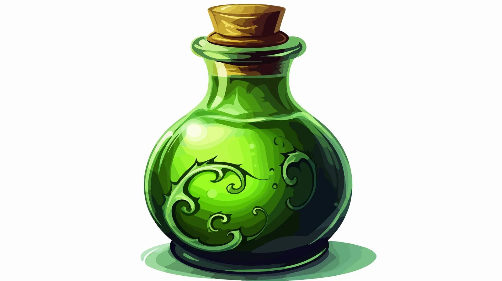 Witch Potion Glass Bottle — free download from Dotvec