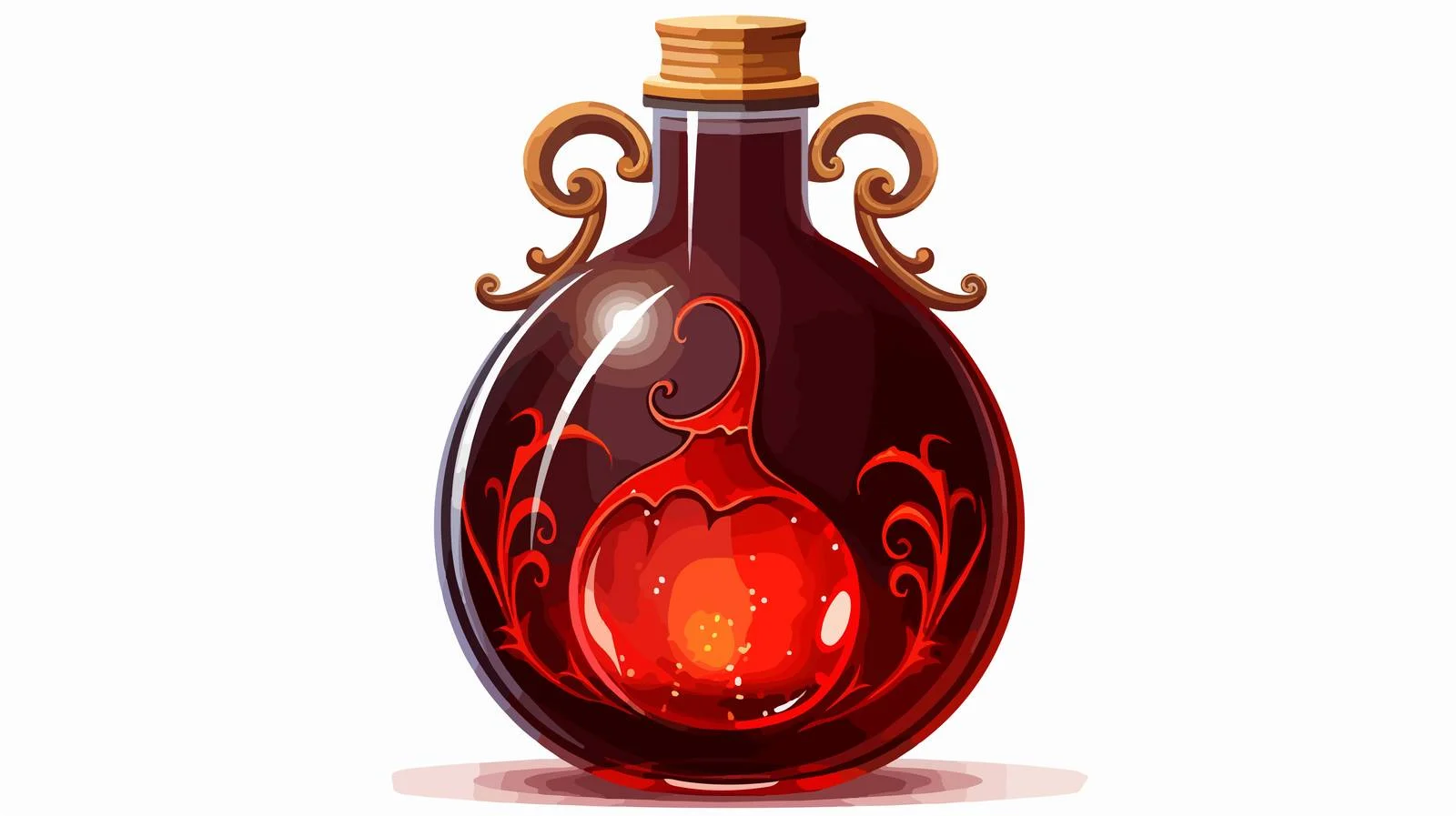 Witch's Poison Potion in Glass Bottle — free download from Dotvec