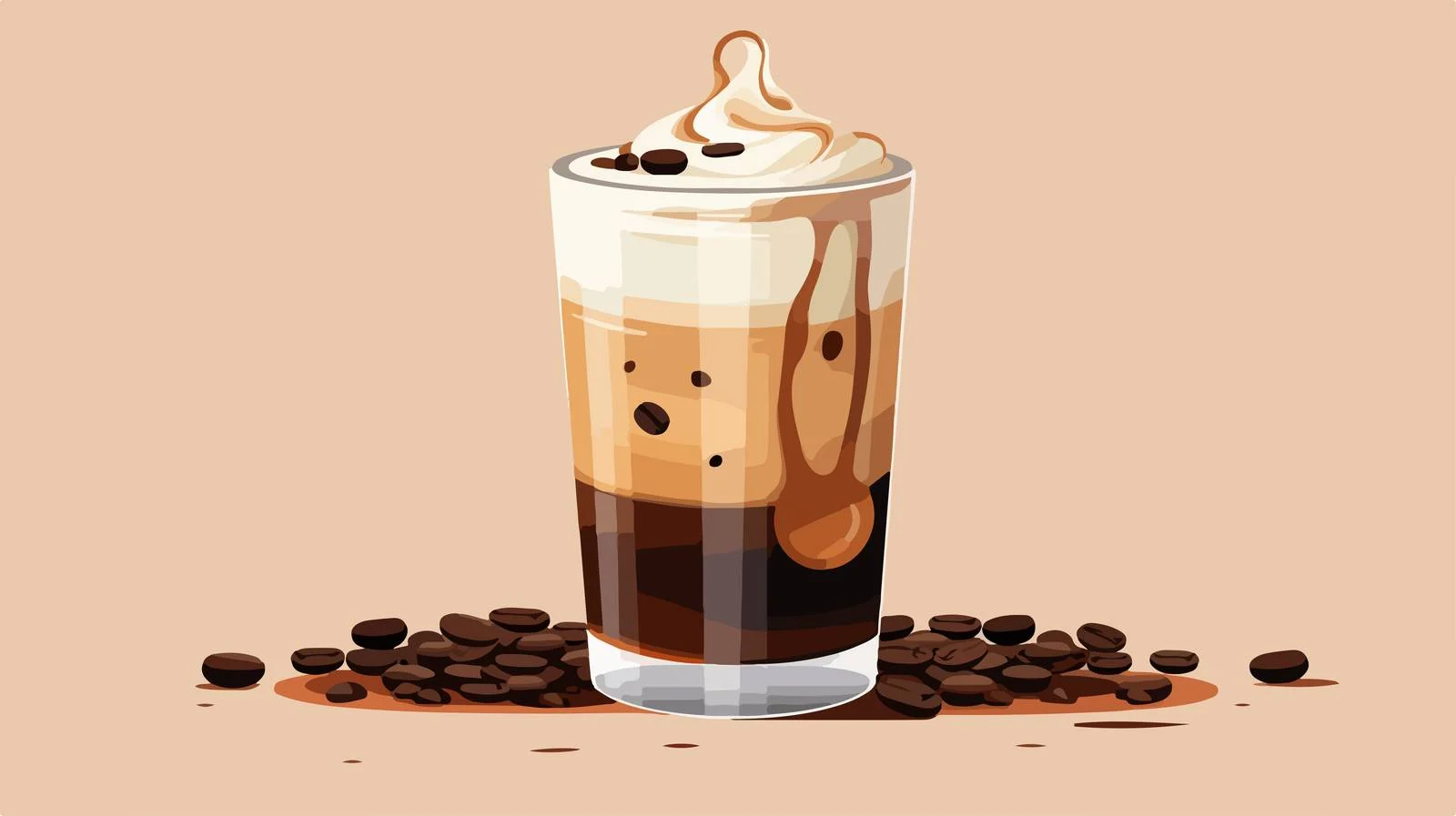 Refreshing Cold Coffee with Cream — free download from Dotvec