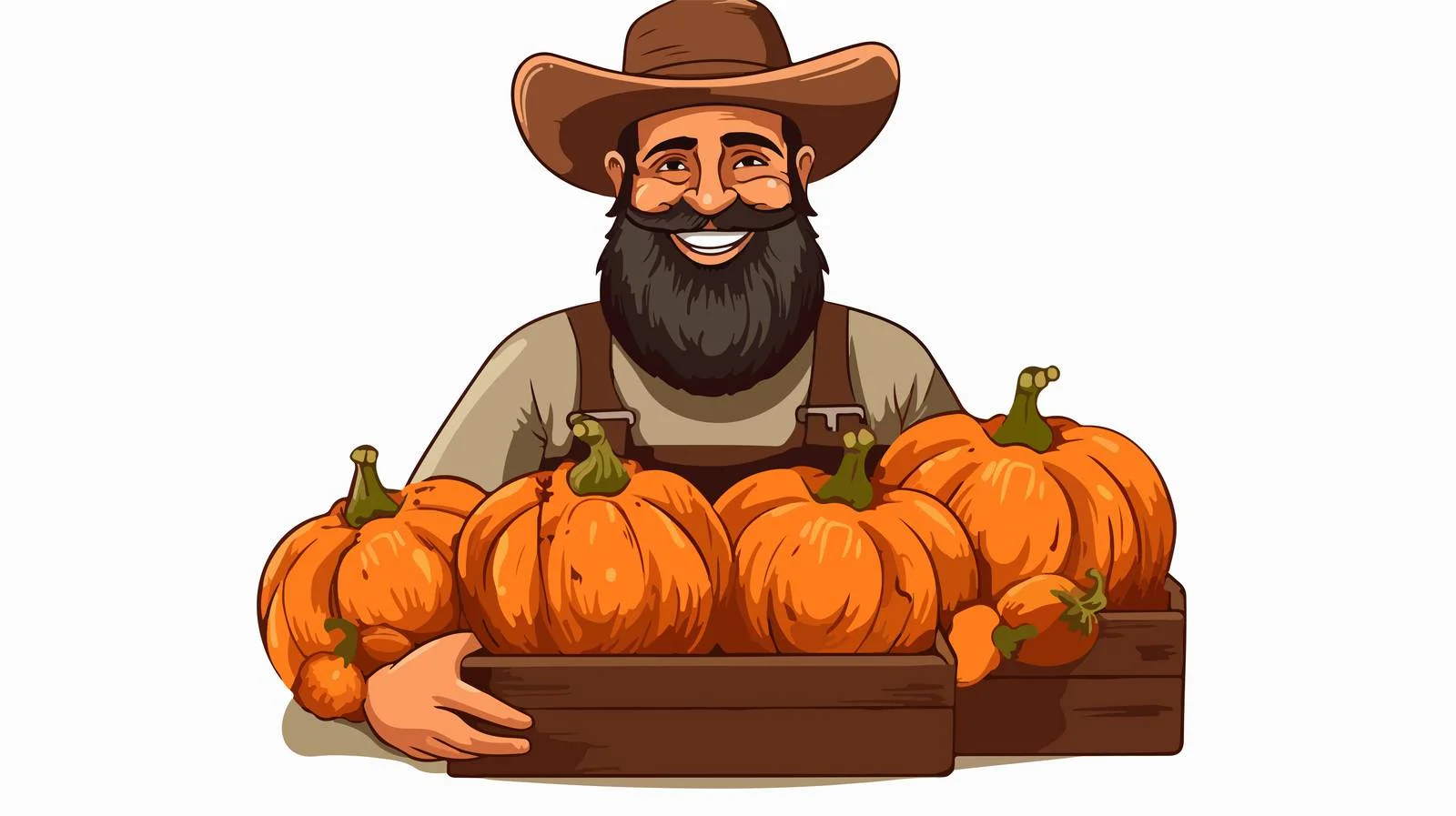 Experienced Farmer Holding Box — free download from Dotvec